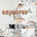Træ vægdekoration mahogni finer Explorer