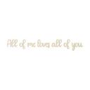 Decoración en madera de álamo - Letras 3D All of me loves all of you