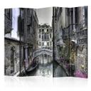 Screen room divider - Romantisk Venedig, 5-delt - 225x172 cm