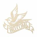 Letrero decorativo de pared Welcome - Bird door sign - Álamo