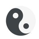Muursticker Emoji Yin Yang