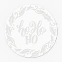 Akrylglasbillede, vinduesbillede til at hænge Ho Ho Ho op - rund