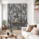 Separador de ambientes, biombo, pantalla de privacidad colgante Hojas de palmera abstractas