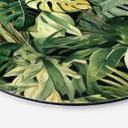 Billede af jungleplanter - Jaszke - rund – print på aluminium (Alu-Dibond)