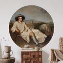 Vinilo decorativo Tischbein - Goethe en la campiña romana - Redondo