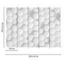 Fibertapet Honeycomb fototapet Designwalls i grå 