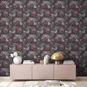 A.S. Creation tapet med blomstermotiver i grå og pink non-woven tapet i mat blomsterlook