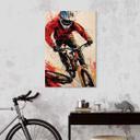 Træplakat Dynamisk mountainbiker - Jaszke