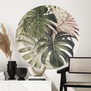 Vinilo decorativo boho de hojas tropicales - Haase - Redondo