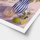 Póster bodegón verano flores y cócteles - Goed Blauw