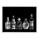 Póster 5 botellas de diversión - negro