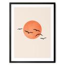 Póster Aves migratorias volando hacia el sol - Kubistika