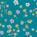Blomstertapet blågrøn - naturbevarende tapet - tapet med blomsterdesign