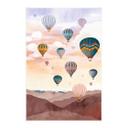 Póster de tela Volando alto con los globos aerostáticos - Goed Blauw