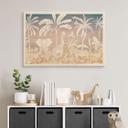 Cuadro de madera selva paradisíaca con animales salvajes - Ombre - Kikki Belle