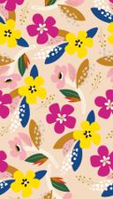 Papel pintado floral beige colorido - Papel pintado tejido-no tejido Floral Livingwalls - mate y lis