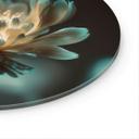 Glasbillede - Lysende blomsterhjerte - Treechild - Rund