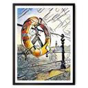 Póster Zamart - Kandinsky se encuentra con Hamburgo en el puerto