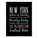 Póster New York palabras
