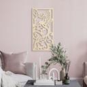 Decoración en madera flores de colibrí - álamo