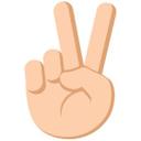 Muursticker Emoji Victory Hand