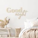 Decoración mural dormitorio - Letras Buenas Noches - Álamo