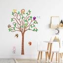 Sticker mural - Arbres avec animaux (bicolore)