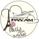 Muursticker Pan Am Paris mon amour