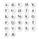 Hexagone - Alu-Dibond Lettres alphabet fleuri