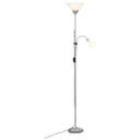 Deckenfluter mit Leselampe Oskar, weiß, 180 x 25 cm, Metall Stehlampe