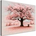 Canvasbillede, Pink træ abstraktion natur
