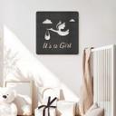Decoración MDF bebé - Es una niña