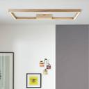 Deckenleuchte Eveline, braun, 83 x 38 cm, Holz Innenleuchte