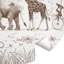 Tapet cirkel Jungleparade med dyr - Kikki Belle - vliesetapet/selvklæbende non-woven tapet