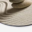 Billede Stone in Sand 2 - rund – print på aluminium (Alu-Dibond)