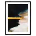 Póster Abstracto - Pinceladas doradas y negras - Haniff