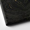 Lienzo Líneas abstractas negro-dorado - Amini