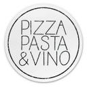 Wandcirkel Pizza Pasta & Vino - wit