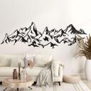 Wallsticker med panorama over klippefyldte bjerge 
