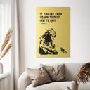 Geborsteld Alu-Dibond met goud-, zilver- & kopereffect - If you get tired - Banksy