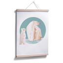 Póster Goed Blauw - La familia del oso polar