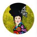 Póster mujer con mariposa en el pelo - Hülya - Redondo