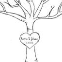 Cuadro lienzo huella + texto personalizado - Árbol de los deseos