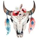 Sticker mural Kvilis - Bohemian Skull