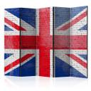Screen room divider - Britisk flag , 5-delt - 225x172 cm