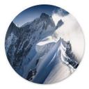 Billede af toppen af Mont Blanc - Nienartowicz - rund – print på aluminium (Alu-Dibond)