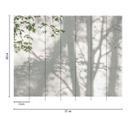 Skovskygge natur grågrøn - nonwoven tapet med skyggeeffekt - naturtapet
