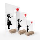 Akrylglas borddekoration Banksy - Girl with the red balloon