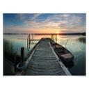 Póster Puesta de sol en el lago