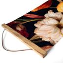 Póster de tela Flores - cálices en ocre y rosa - Panorama - Treechild